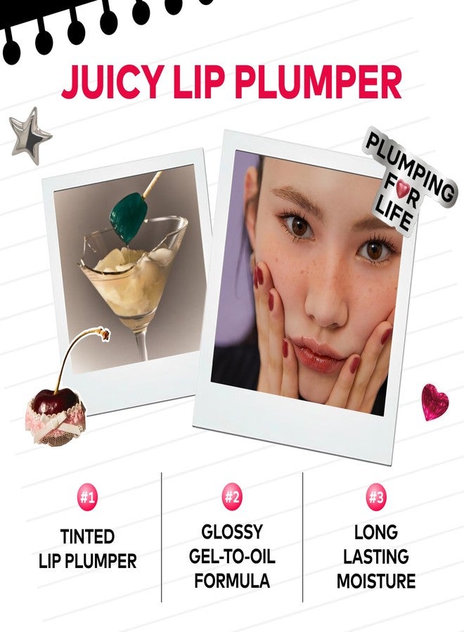 TPSY Juicy Lip Plumper (06 Unpredict) - Cranberry Plum, Tinted Lip Plumping Gloss, Volumizing & Hydrating, for Fuller Lips, Non-Sticky Glossy Finish, Vegan - Image 2